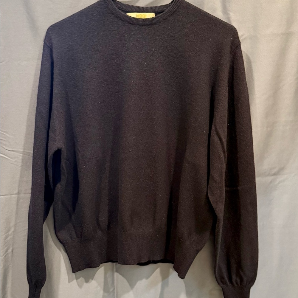 Ballantyne Classic Navy Blue Roundneck  Cashmere Sweater, Vintage